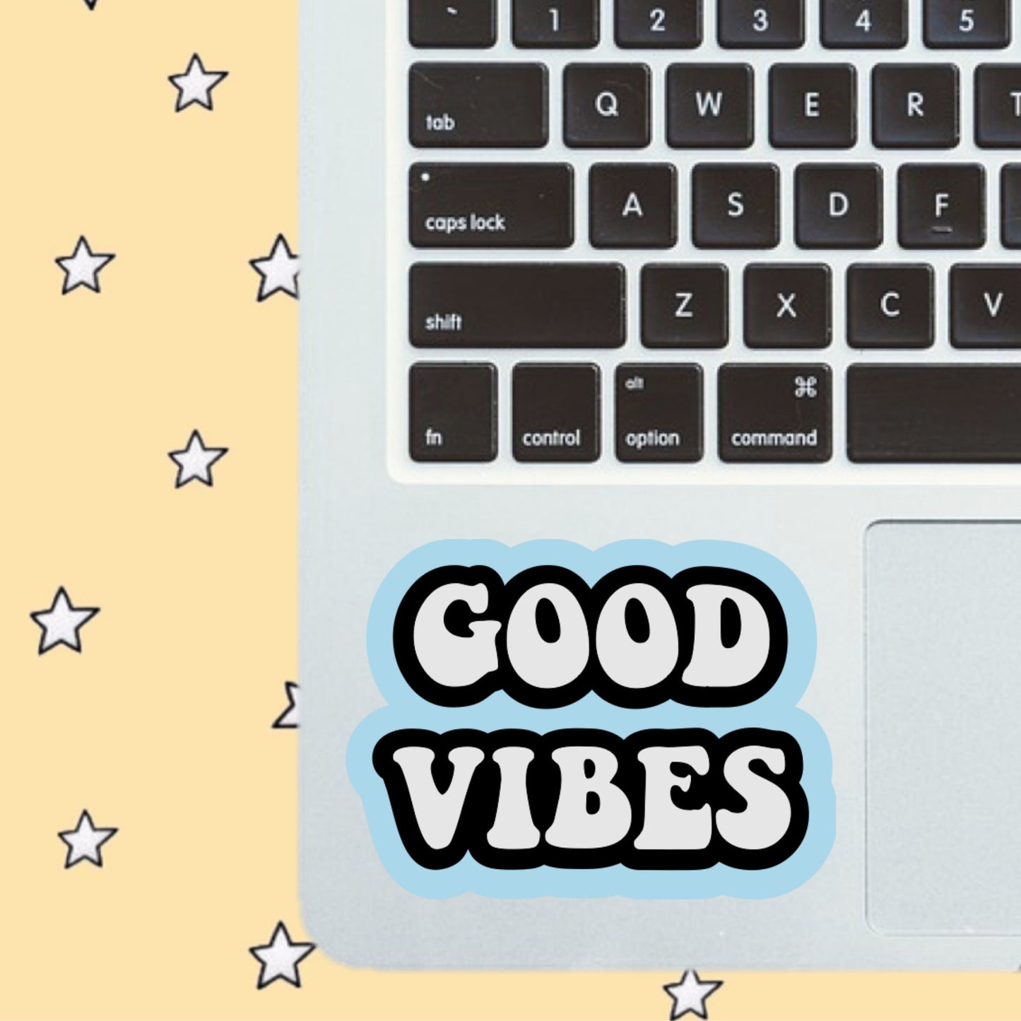GOOD VIBES Sticker / Decal | 4" Wide | Water proof, dishwasher safe, scratch resistant, for water bottle, flask, and more | VSCO aesthetic