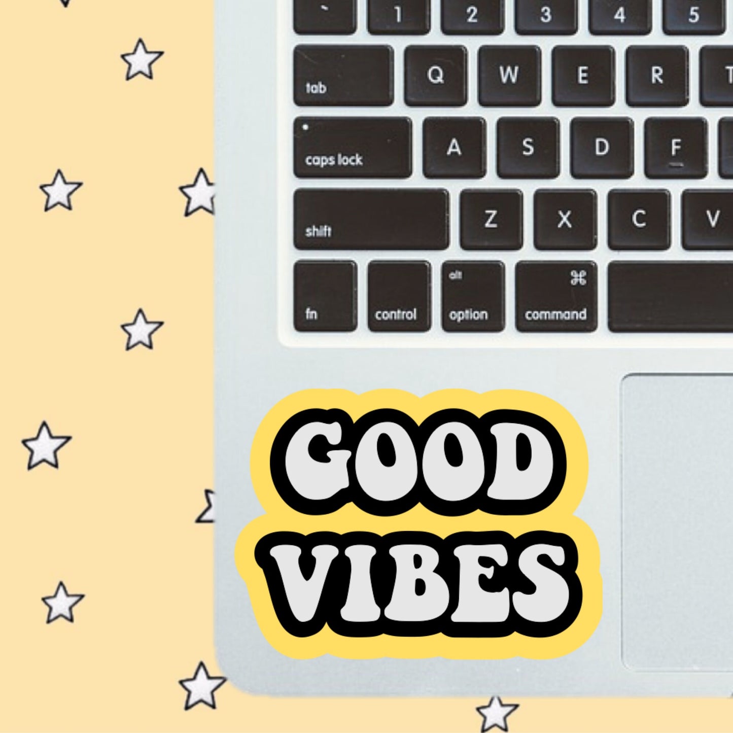 GOOD VIBES Sticker / Decal | 4" Wide | Water proof, dishwasher safe, scratch resistant, for water bottle, flask, and more | VSCO aesthetic