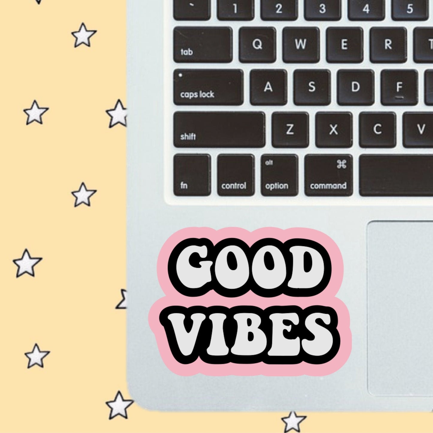 GOOD VIBES Sticker / Decal | 4" Wide | Water proof, dishwasher safe, scratch resistant, for water bottle, flask, and more | VSCO aesthetic