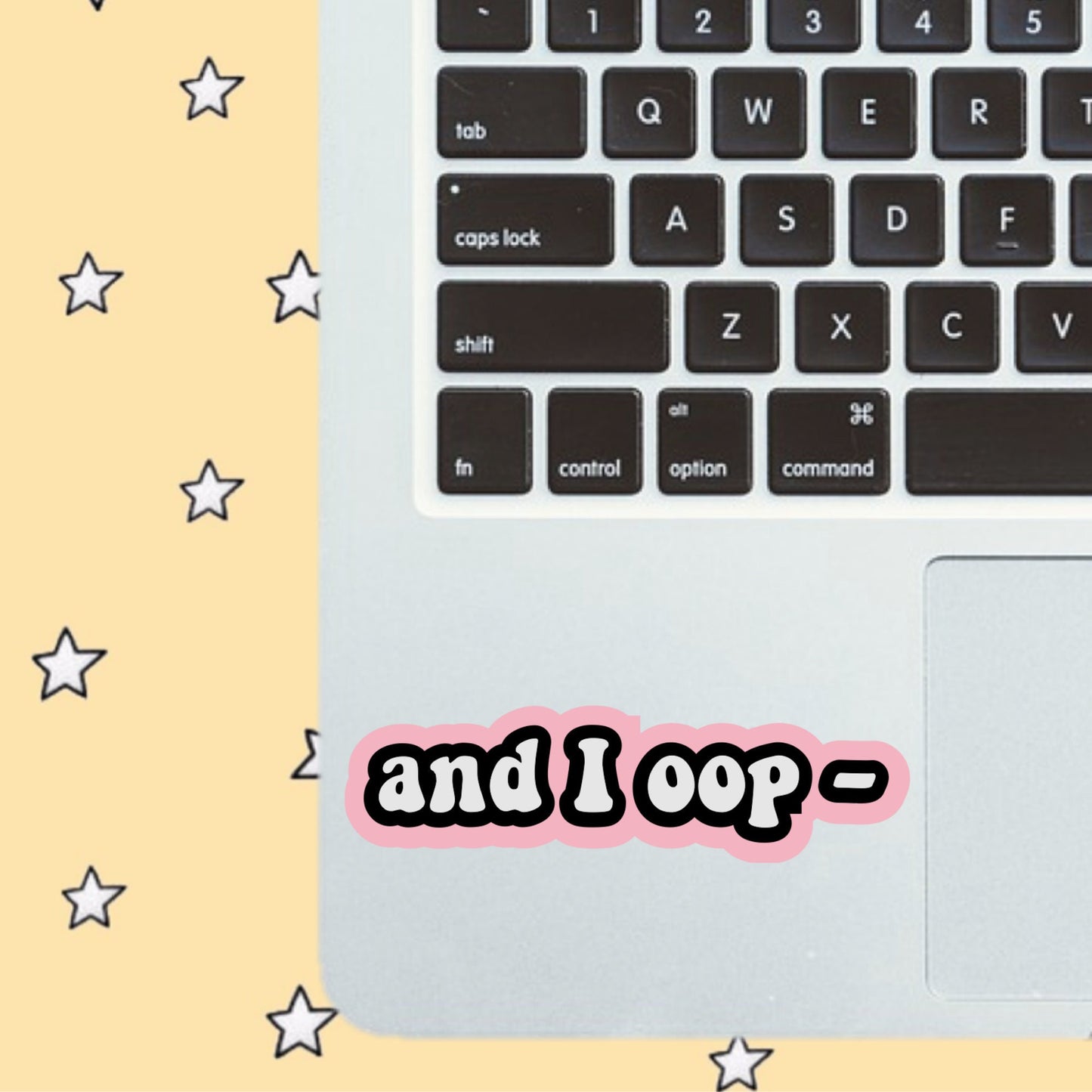 and I oop vsco girl 4" wide sticker | waterproof, dishwasher safe, outdoor vinyl, laptop, computer, car, window, yeti cooler, water bottle