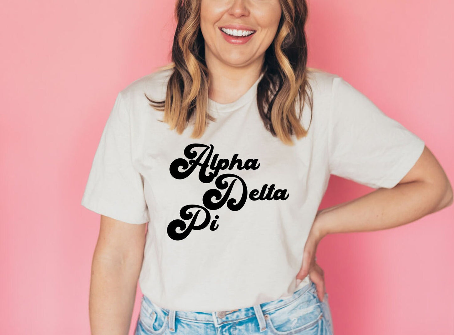 Alpha Delta Pi Vintage Tee | Bella + Canvas Unisex Jersey Short Sleeve Tee