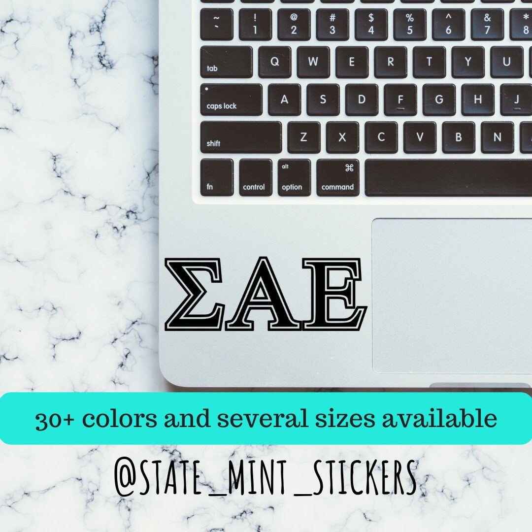 Sigma Alpha Epsilon Fraternity Vinyl Transfer Decal / Sticker | Waterproof for Car, Laptop, Water Bottle, Cooler, laptop sticker car decal