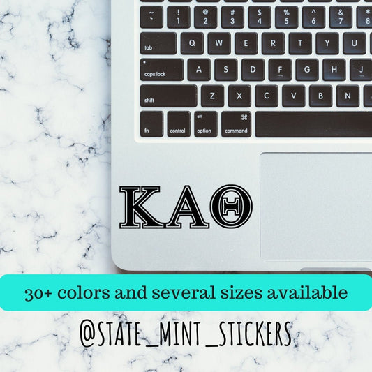 Kappa Alpha Theta Sorority Vinyl Transfer Decal / Sticker | Waterproof for Car, Laptop, Water Bottle, Cooler