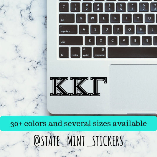 Kappa Kappa Gamma Sorority Vinyl Transfer Decal / Sticker | Waterproof for Car, Laptop, Water Bottle, Cooler