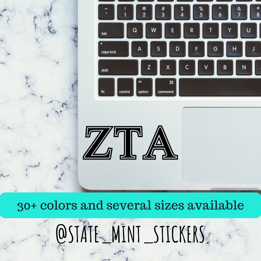 Zeta Tau Alpha Sorority Vinyl Transfer Decal / Sticker | Waterproof laptop sticker car decal
