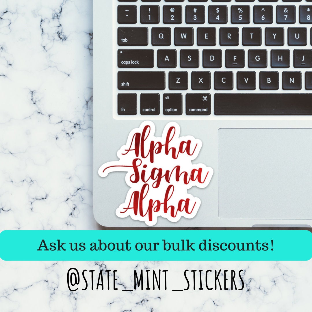 Alpha Sigma Alpha Sorority Watercolor Sticker | Official Licensed Product  | 4" Wide