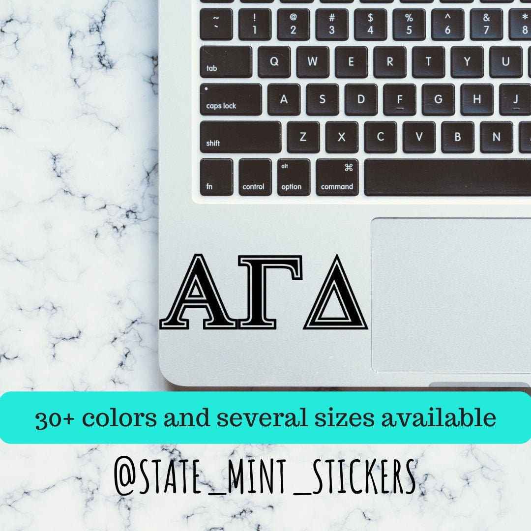 Alpha Gamma Delta Sorority Vinyl Transfer Decal / Sticker | Waterproof for Car, Laptop, Water Bottle, Cooler