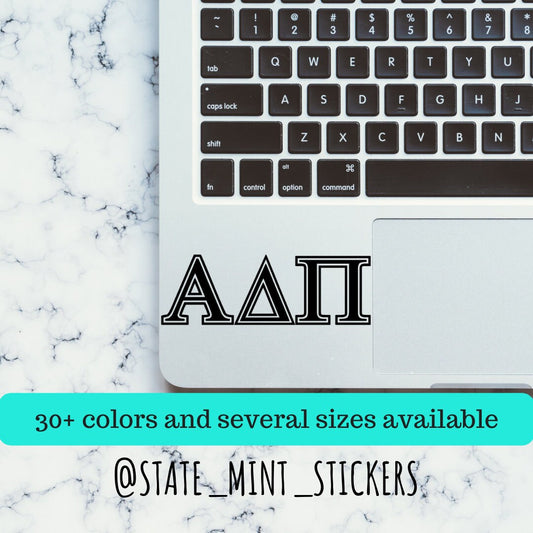 Alpha Delta Pi Sorority Vinyl Transfer Decal / Sticker | Waterproof for Car, Laptop, Water Bottle, Cooler
