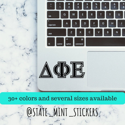 Delta Phi Epsilon Sorority Vinyl Transfer Decal / Sticker | Waterproof for Car, Laptop, Water Bottle, Cooler