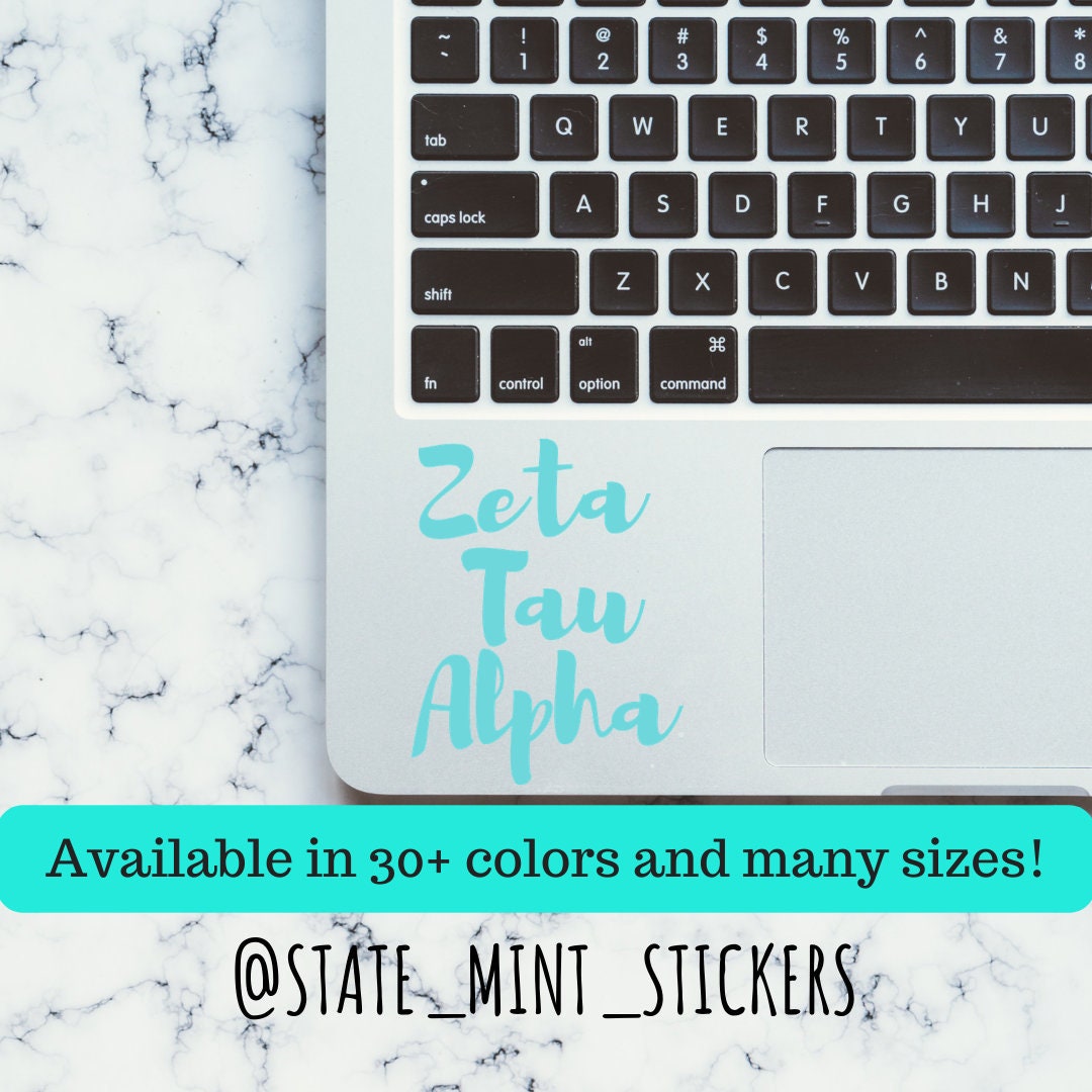 Zeta Tau Alpha Sorority Vinyl Transfer Decal / Sticker | Waterproof laptop sticker car decal