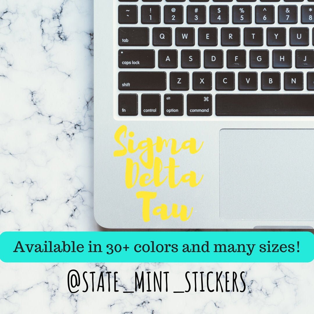 Sigma Delta Tau Sorority Vinyl Transfer Decal / Sticker | Waterproof for Car, Laptop, Water Bottle, Cooler laptop sticker car decal