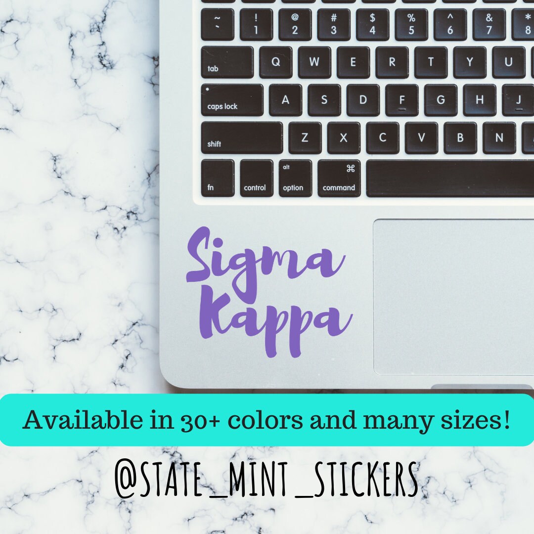 Sigma Kappa Sorority Vinyl Transfer Decal / Sticker | Waterproof for Car, Laptop, Water Bottle, Cooler laptop sticker car decal
