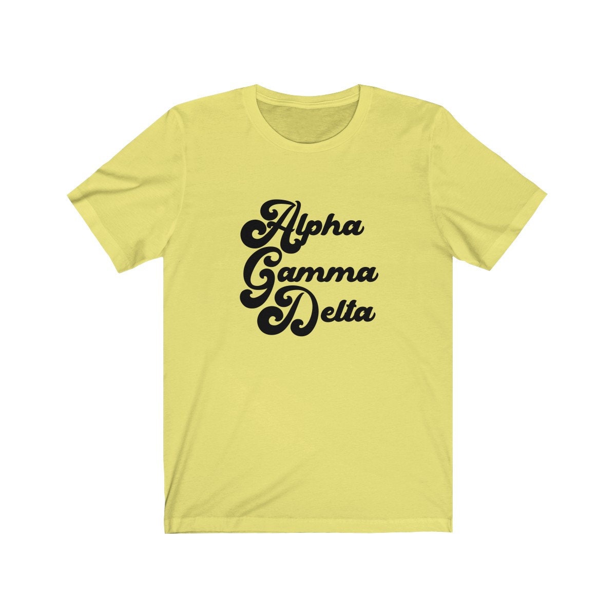 Alpha Gamma Delta Vintage Tee | Bella + Canvas Unisex Jersey Short Sleeve Tee