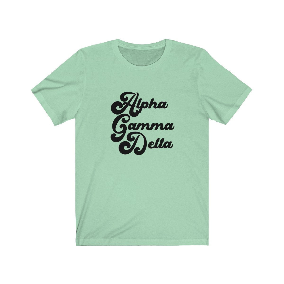 Alpha Gamma Delta Vintage Tee | Bella + Canvas Unisex Jersey Short Sleeve Tee