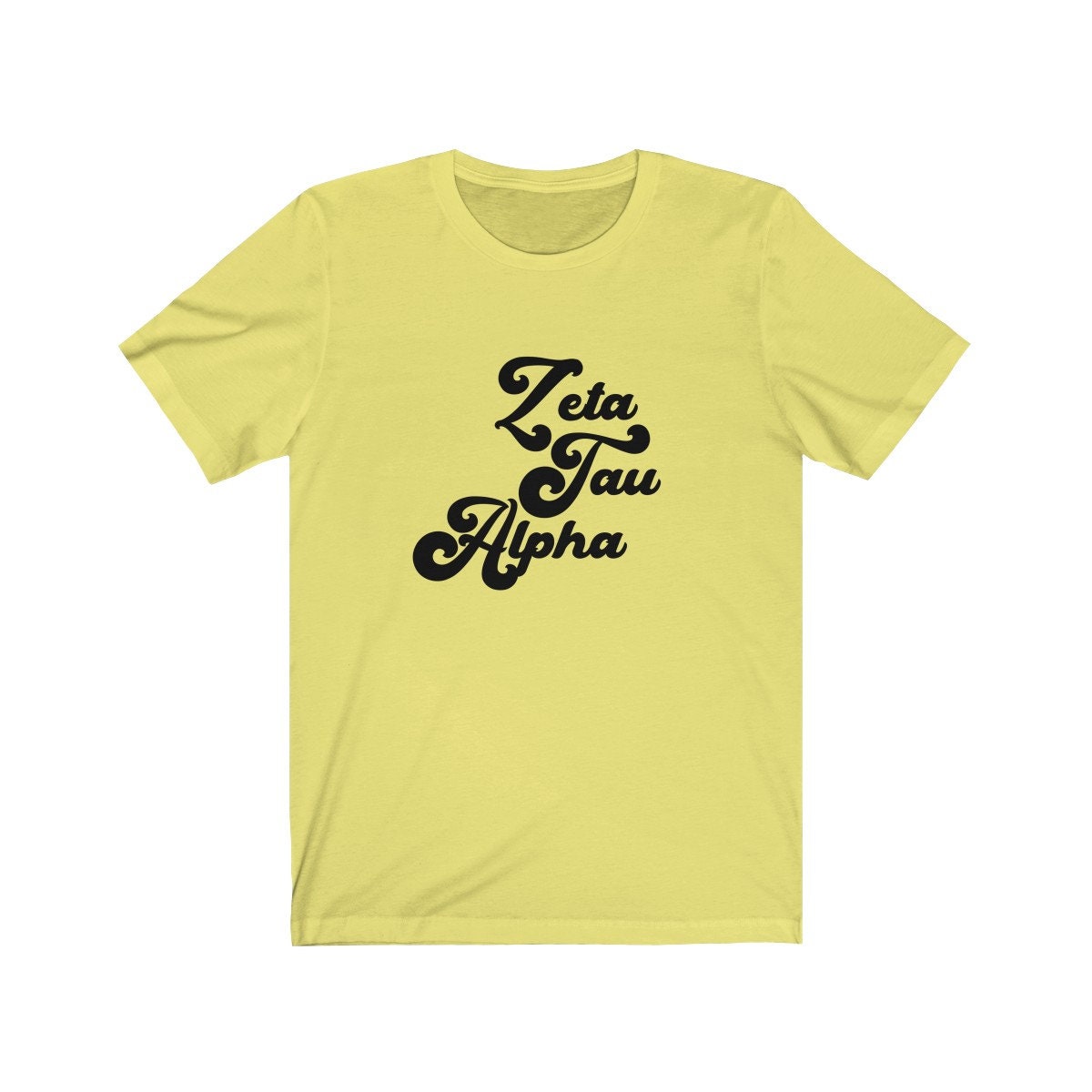 Zeta Tau Alpha Vintage Tee | Bella + Canvas Unisex Jersey Short Sleeve Tee Greek Letters big little, bid day, tee shirt, tshirt, t-shirt