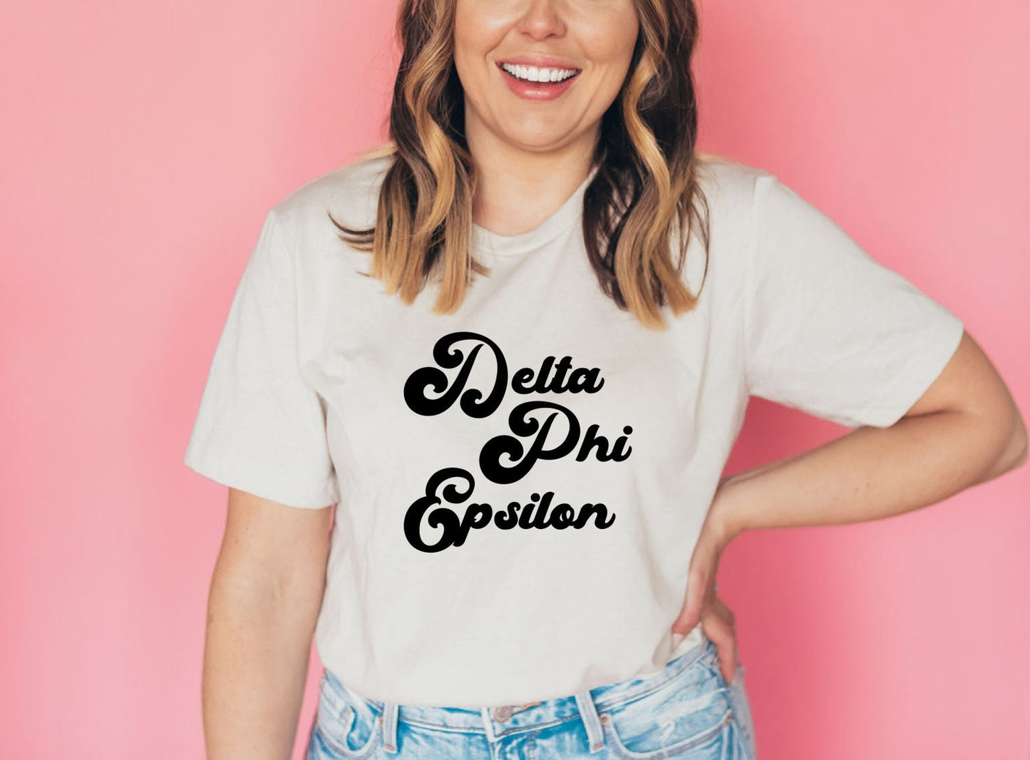Delta Phi Epsilon Vintage Tee | Bella + Canvas Unisex Jersey Short Sleeve Tee