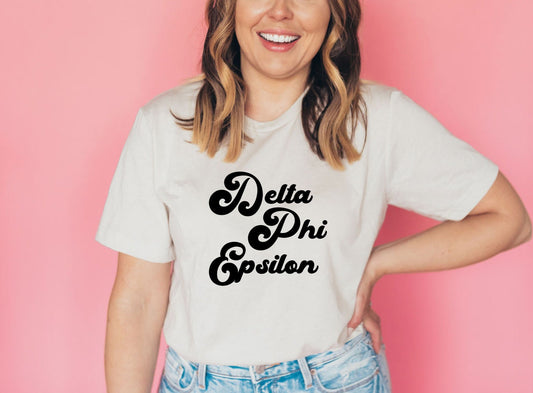 Delta Phi Epsilon Vintage Tee | Bella + Canvas Unisex Jersey Short Sleeve Tee