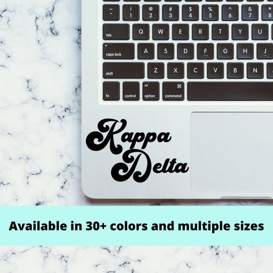 Kappa Delta Sorority Vinyl Transfer Decal / Sticker | Waterproof for Car, Laptop, Water Bottle, Cooler