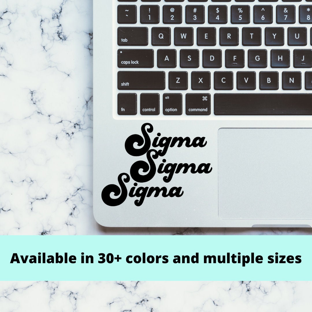 Sigma Sigma Sigma Tri Sigma Sorority Vinyl Transfer Decal / Sticker | Waterproof laptop sticker car decal