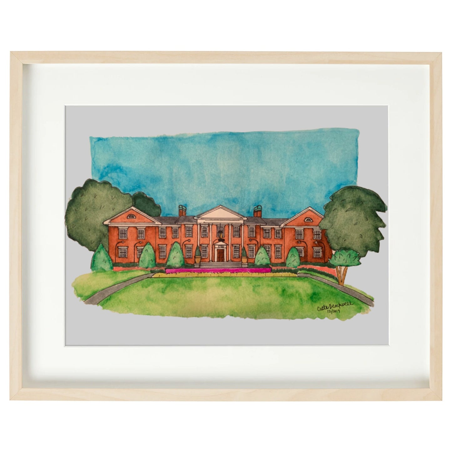 Custom House Watercolor Prints | Perfect for Housewarming, Sorority, Fraternity, Greek, College Building, Office Building, House, Home