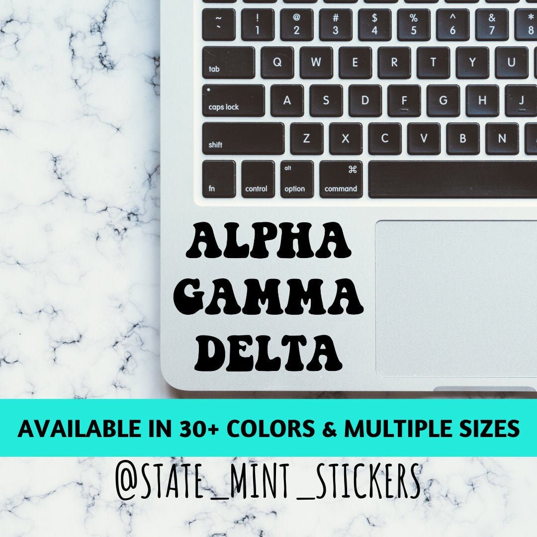 Alpha Gamma Delta Sorority Vinyl Transfer Decal / Sticker | Waterproof for Car, Laptop, Water Bottle, Cooler