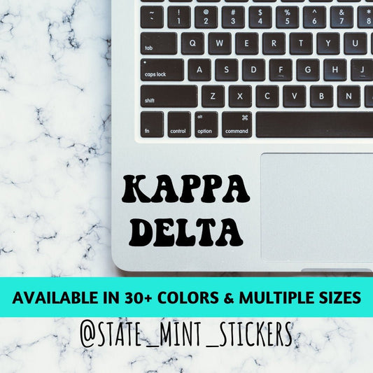 Kappa Delta Sorority Vinyl Transfer Decal / Sticker | Waterproof for Car, Laptop, Water Bottle, Cooler