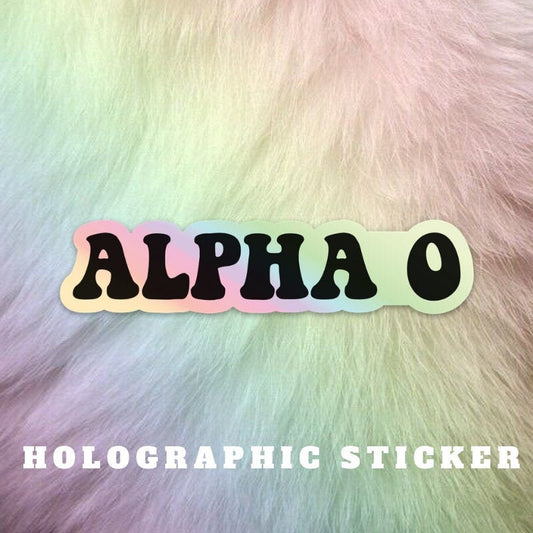 Alpha Omicron Pi Sorority Groovy Retro Sticker  for laptop, car, water bottle, yeti, indoor outdoor vinyl, waterproof, dishwasher, holograph