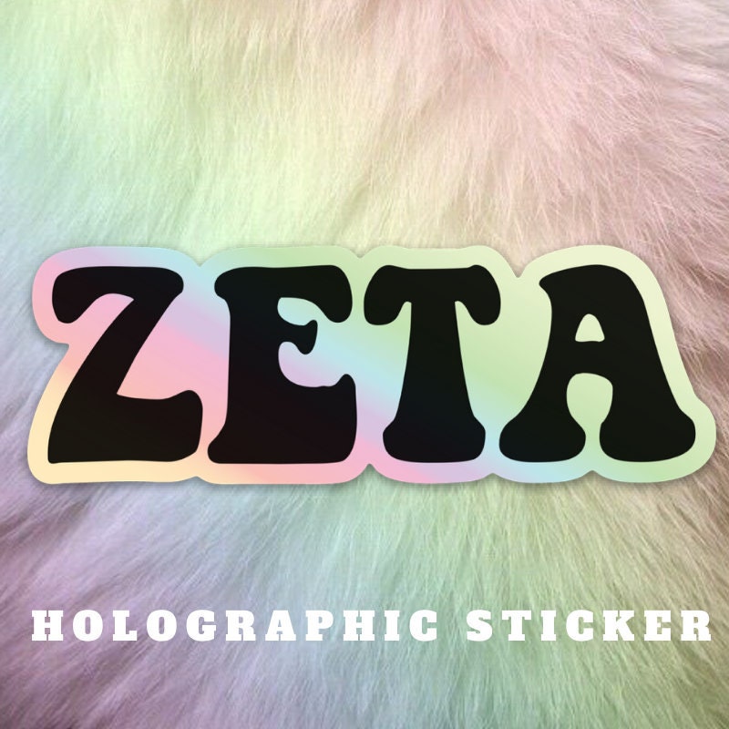 Zeta Tau Alpha Sorority Hologram ZTA Sticker / Decal | 4" Wide / use on car, laptop, cooler, waterbottle and more