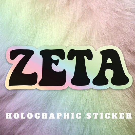 Zeta Tau Alpha Sorority Hologram ZTA Sticker / Decal | 4" Wide / use on car, laptop, cooler, waterbottle and more