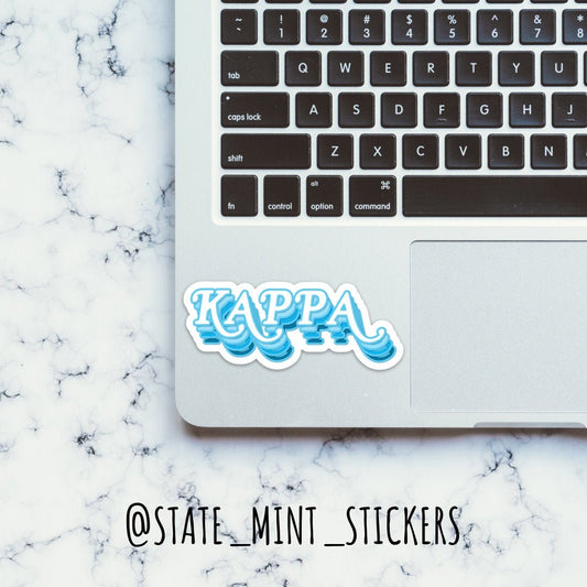 Kappa Kappa Gamma Sorority Gradient Ombre Decal / Sticker | 4"