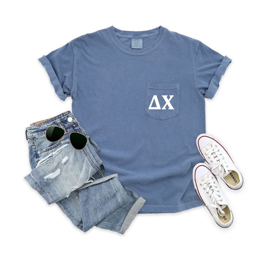 Delta Chi Fraternity | Comfort Colors Short Sleeve Pocket Tee
