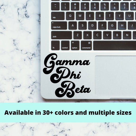 Gamma Phi Beta Sorority Vinyl Transfer Decal / Sticker | Waterproof for Car, Laptop, Water Bottle, Cooler