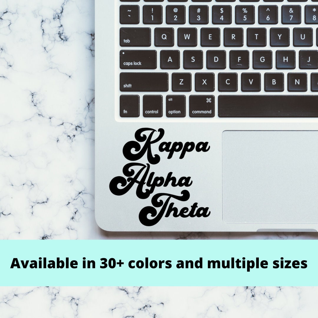 Kappa Alpha Theta Sorority Vinyl Transfer Decal / Sticker | Waterproof for Car, Laptop, Water Bottle, Cooler