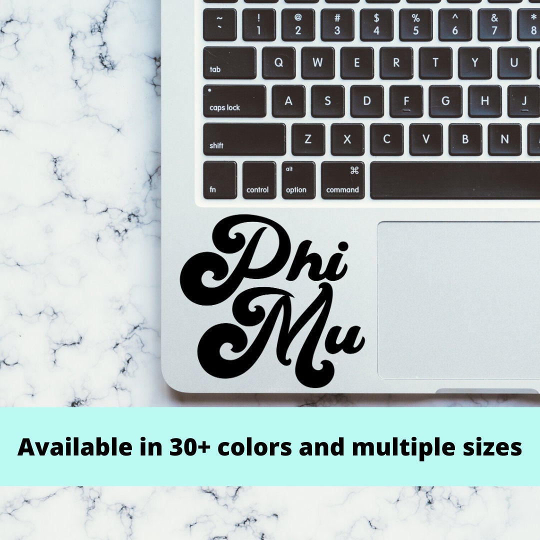 Phi Mu Sorority Vinyl Transfer Decal / Sticker | Waterproof for Car, Laptop, Water Bottle, Cooler