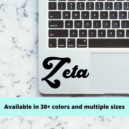 Zeta Tau Alpha Sorority Vinyl Transfer Decal / Sticker | Waterproof laptop sticker car decal