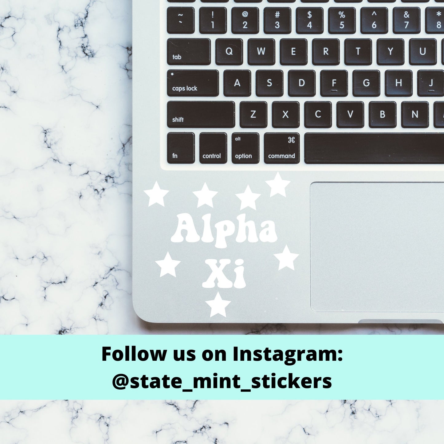Alpha Xi Delta Sorority Stars Vinyl Transfer Decal / Sticker | Waterproof for Car, Laptop, Water Bottle, Cooler, Cup, Mug, Planner