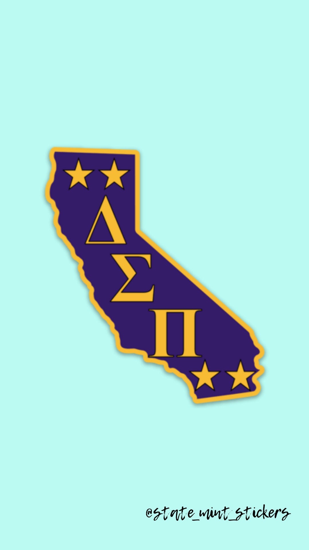 Delta Sigma Pi California Business Fraternity Friends Sticker / Decal | 3" Wide / use on car, laptop, cooler, waterbottle and more