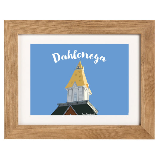 Dahlonega North Georgia Digital Illustration / Print / Canvas / Digital Download / Custom Portrait / Custom University / College Town Art