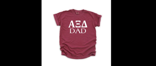 Alpha Xi Delta | Comfort Colors Short Sleeve Tee | Sorority Dad Daddy Father's Day