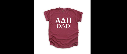 Alpha Delta Pi | Comfort Colors Short Sleeve Tee | Sorority Dad, Father's Day Gift