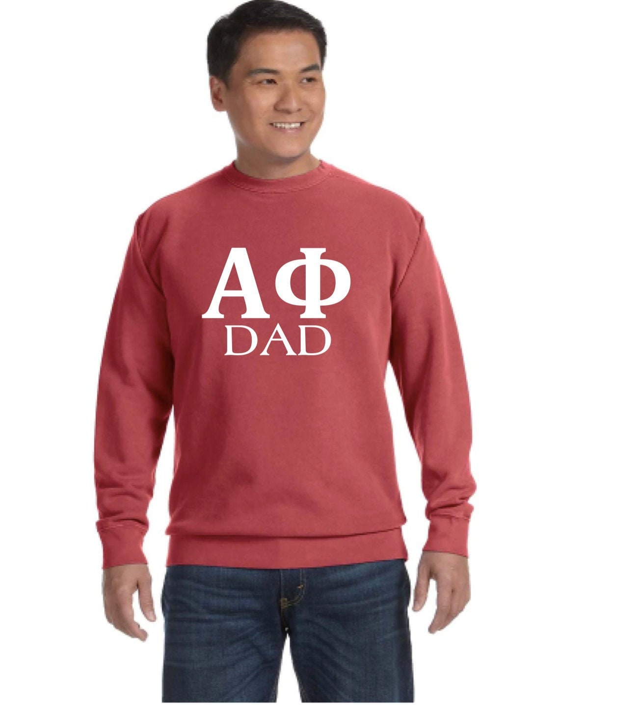 Alpha Phi | Comfort Colors Crewneck Sweatshirt | Sorority Dad, Father's Day Gift