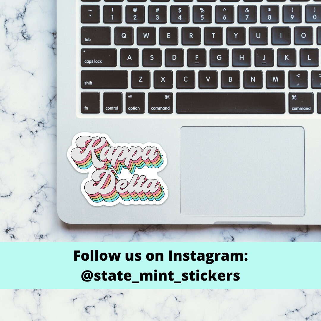 Kappa Delta Pastel Rainbow Sticker  | 3.5" Wide