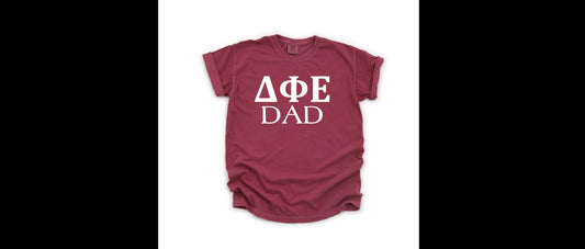 Delta Phi Epsilon Sorority | Comfort Colors Short Sleeve Tee | Sorority Dad, Father's Day Gift