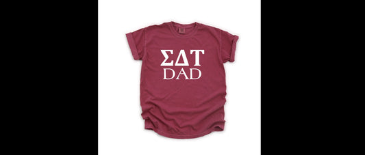 Sigma Delta Tau Sorority | Comfort Colors Short Sleeve Tee | Sorority Dad Daddy Father's Day