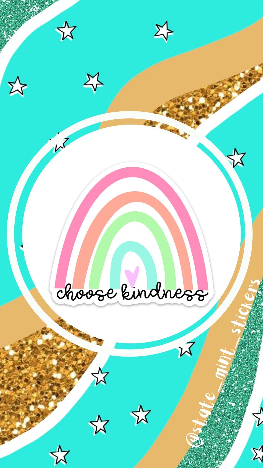 CHOOSE KINDNESS Pastel Rainbow Sticker / Decal | 4" Tall