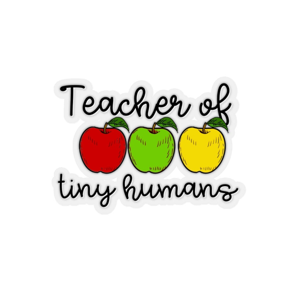 Teacher of Tiny Humans Sticker with Apples | Teacher Gift | Teacher Apple | Teacher Label | Teacher Planner | Educator