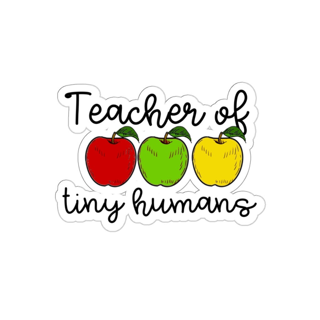 Teacher of Tiny Humans Sticker with Apples | Teacher Gift | Teacher Apple | Teacher Label | Teacher Planner | Educator