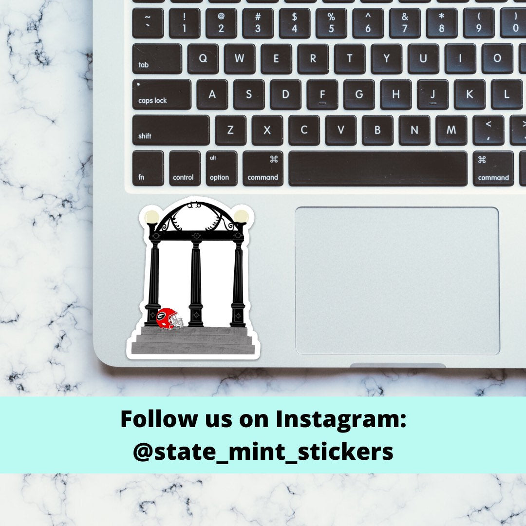 Georgia Arches Sticker / Decal | For Student / Alumni / Graduate / Fan | Perfect for Car, Laptop, Cooler, Water Bottle, Flask