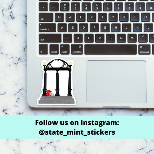 Georgia Arches Sticker / Decal | For Student / Alumni / Graduate / Fan | Perfect for Car, Laptop, Cooler, Water Bottle, Flask