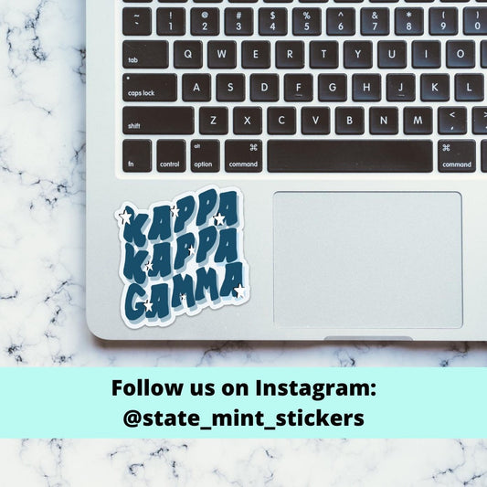 Kappa Kappa Gamma Sorority ΚΚΓ Stars Sticker | 3.5"